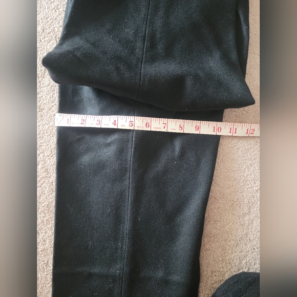 Petite Wool Black High Waisted Dress Pants - Picture 7 of 9